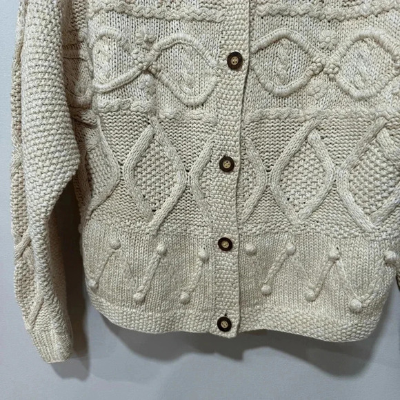 Knitting needles silk blend cardigan Medium - Picture 6 of 10